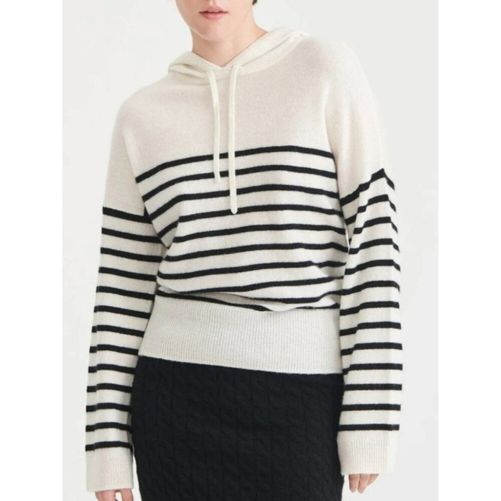 NAADAM Cashmere Hoodie Striped Oversized Size S - Picture 11 of 11